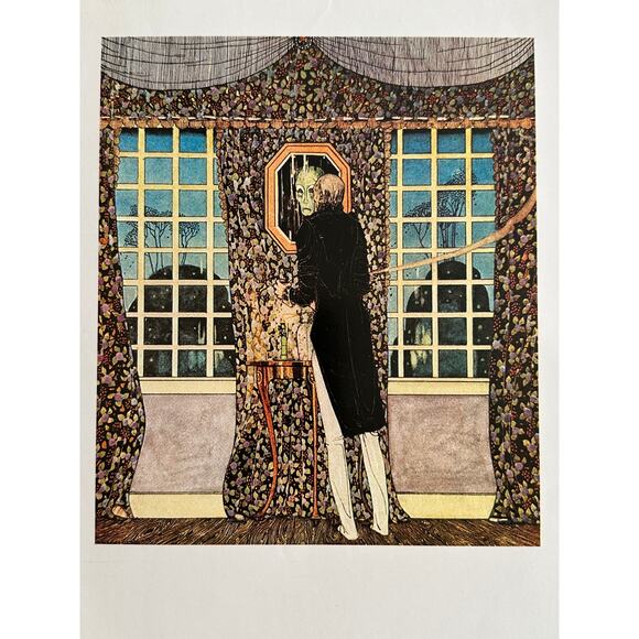 Withered Face, Dorian Gray, Man Who Never Laughed, Art Nouveau, Kay Nielson, Uni - Picture 1 of 1